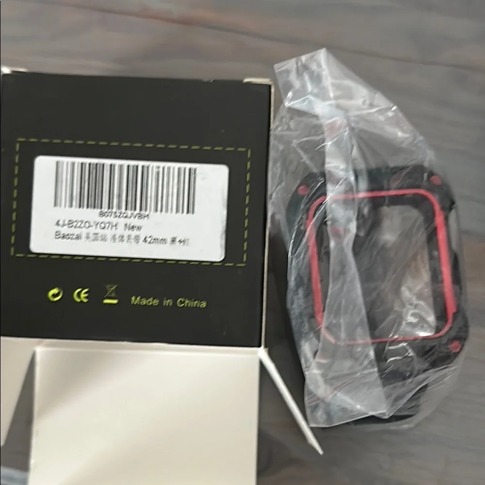 Lot of 3 Apple 42MM Smart Watch Bands (1) Black, (1)Red w/Black and Red & Black